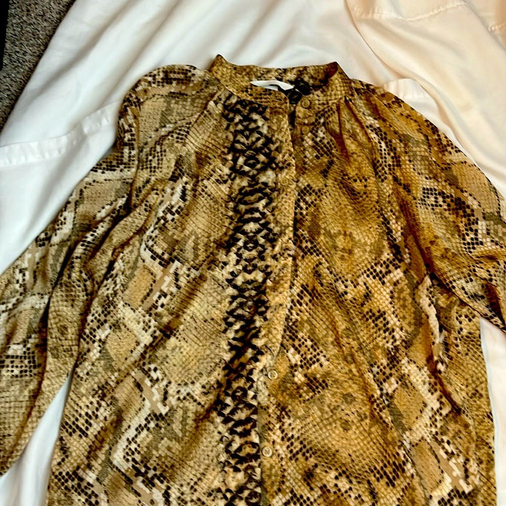 H&M snakeskin blouse, size 6